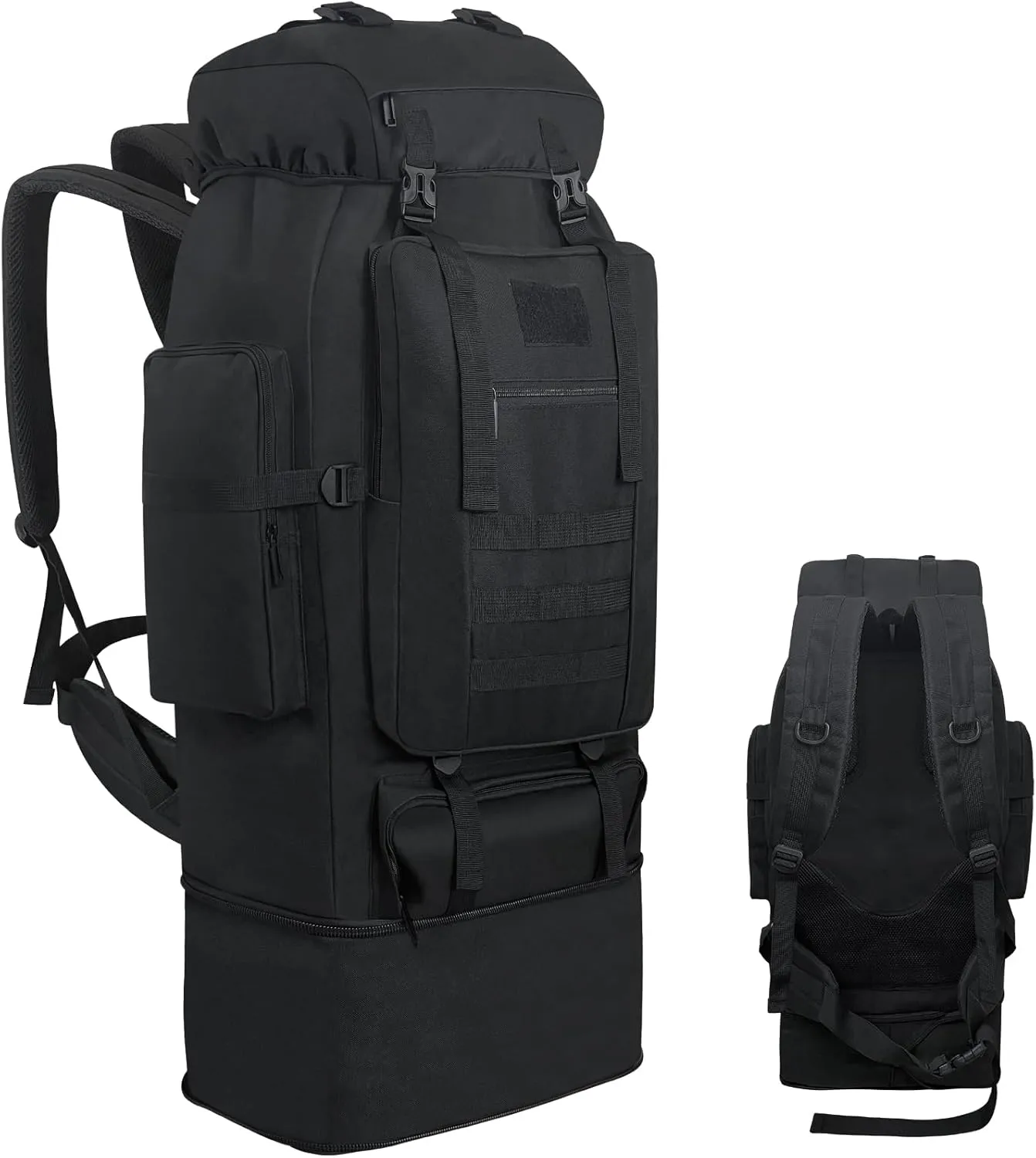 80L 100 Liters Camping Hiking Military Tactical Backpack,Water Resistant Large Travel Daypacks Outdoor MOLLE Rucksack
