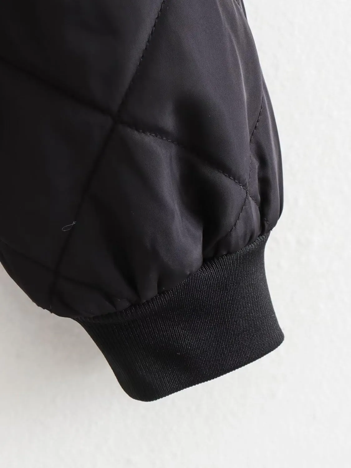 Bomber Jacket Women Dolman Quilted Jackets Lightweight Fall Clothes Casual Coat Button Down Outwear Windbreaker Pocket