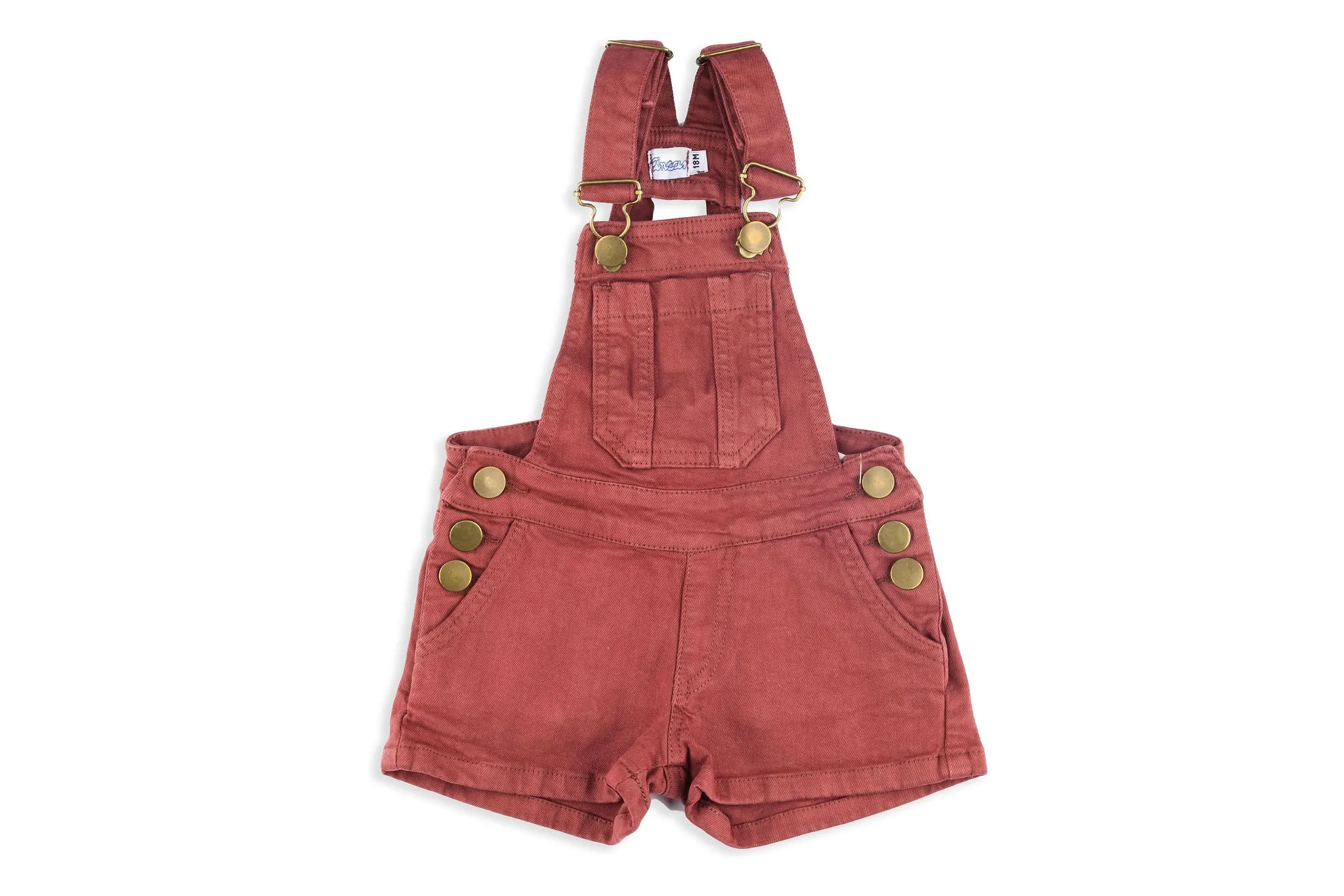 Brick Red Fall Overalls