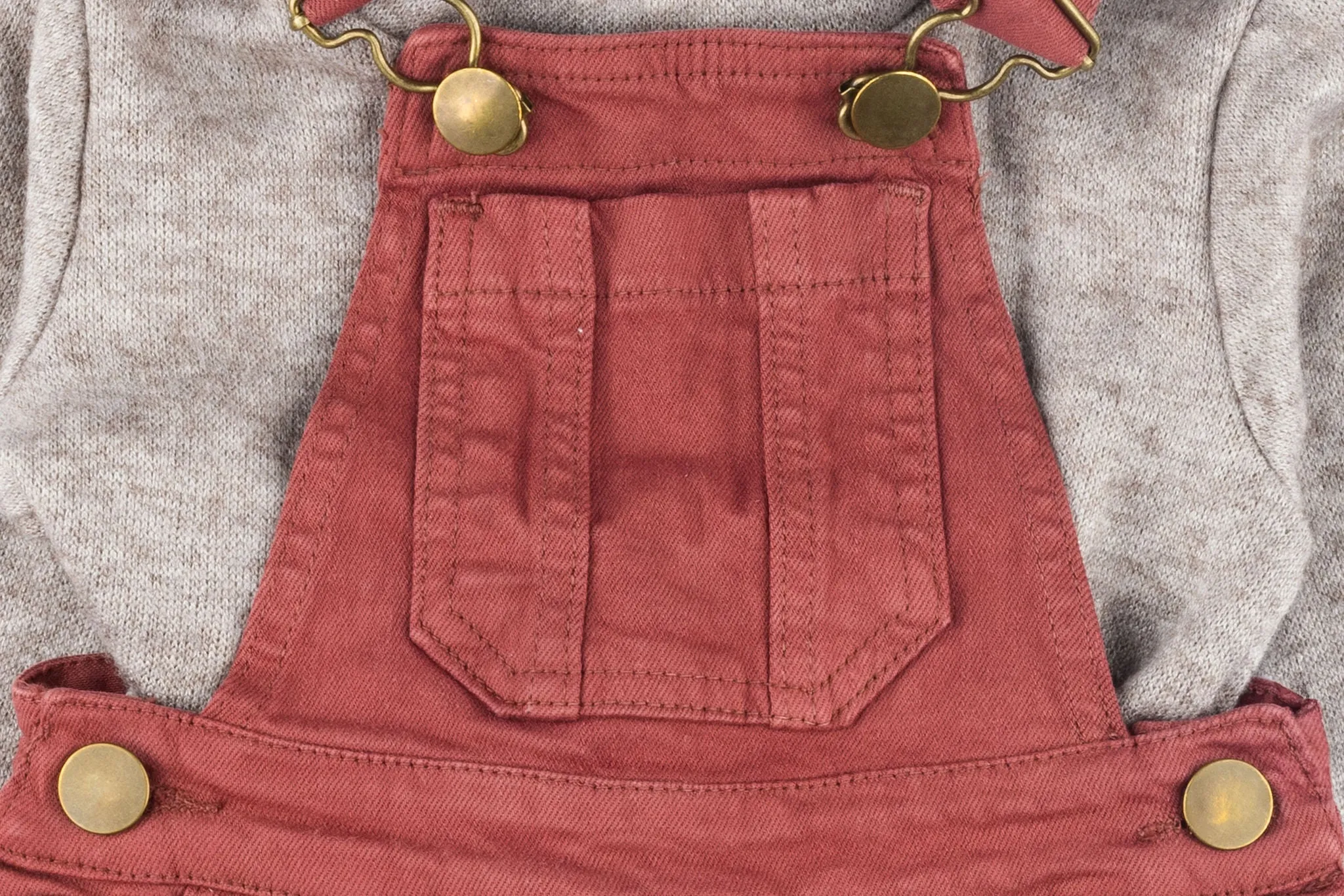 Brick Red Fall Overalls