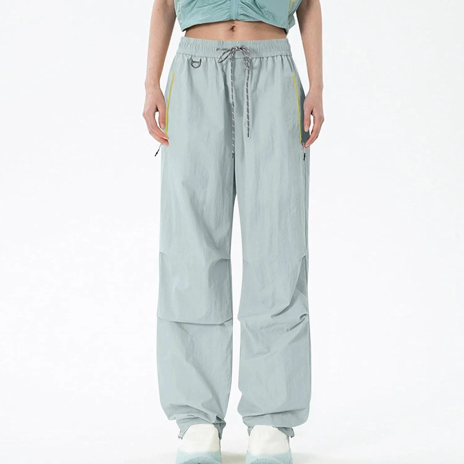 Cargo Pants for Womens Wide Leg High Waist Quick Dry Sweatpants Loose Outdoor Hiking Travel Trousers with Pockets