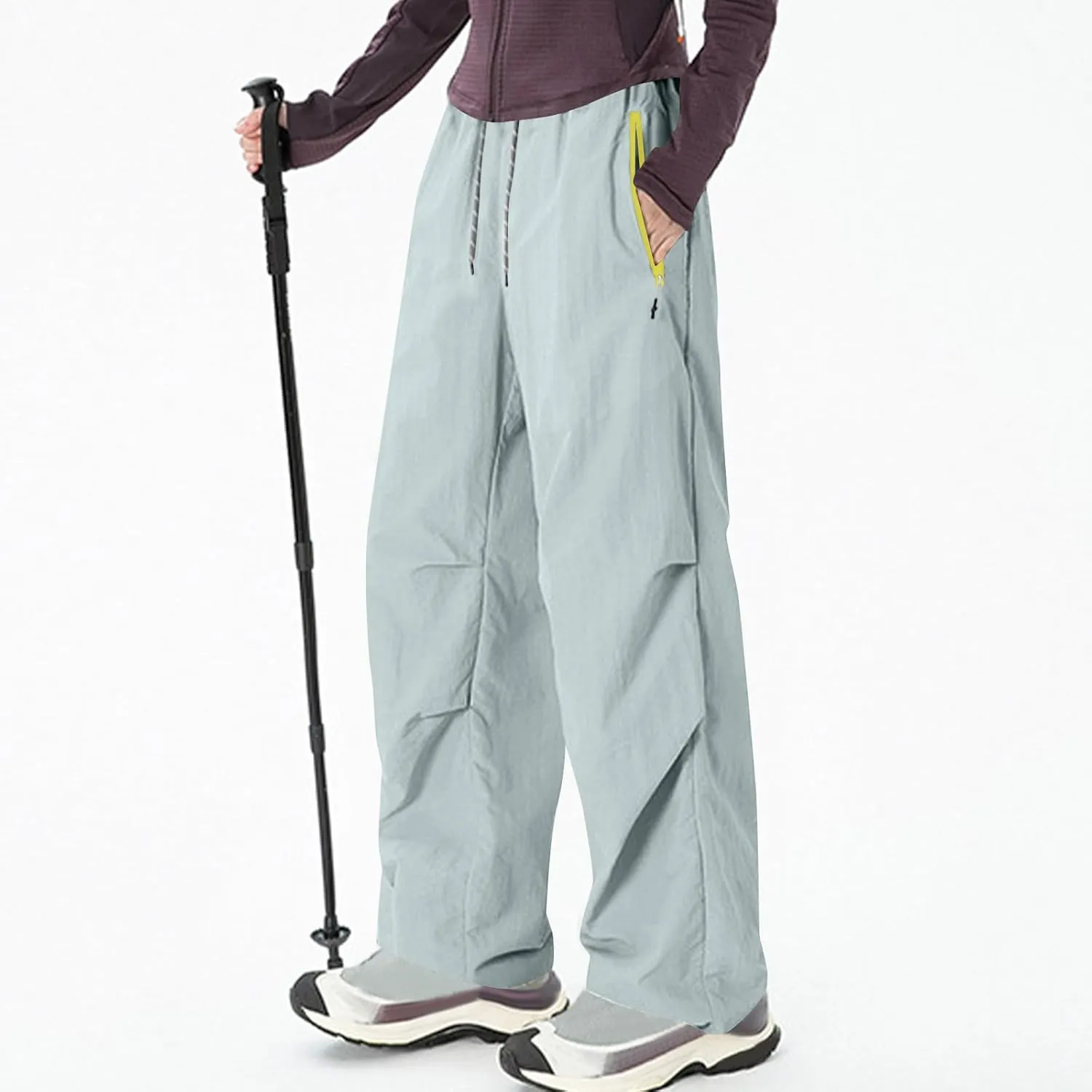 Cargo Pants for Womens Wide Leg High Waist Quick Dry Sweatpants Loose Outdoor Hiking Travel Trousers with Pockets