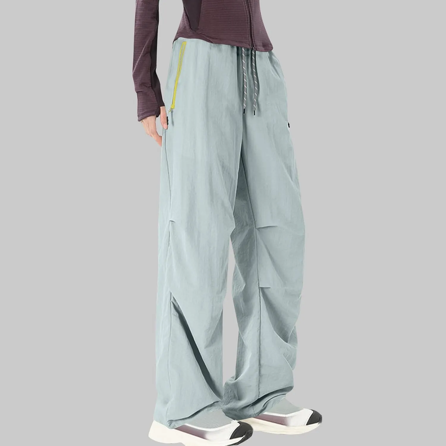 Cargo Pants for Womens Wide Leg High Waist Quick Dry Sweatpants Loose Outdoor Hiking Travel Trousers with Pockets