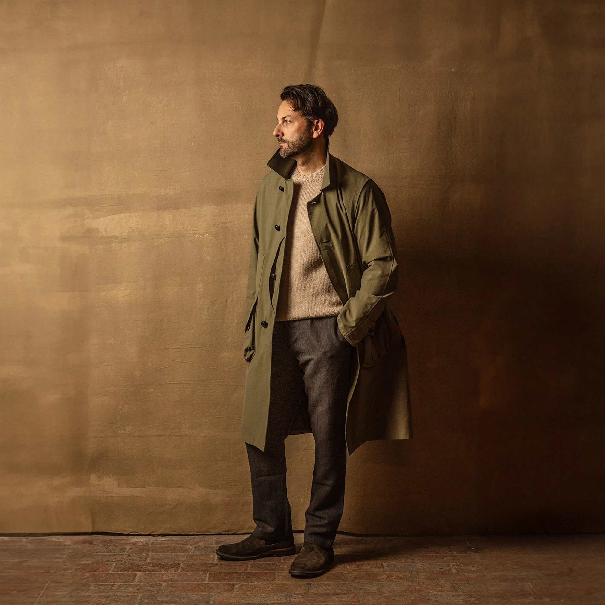 Country Coat in Military Green Ripstop
