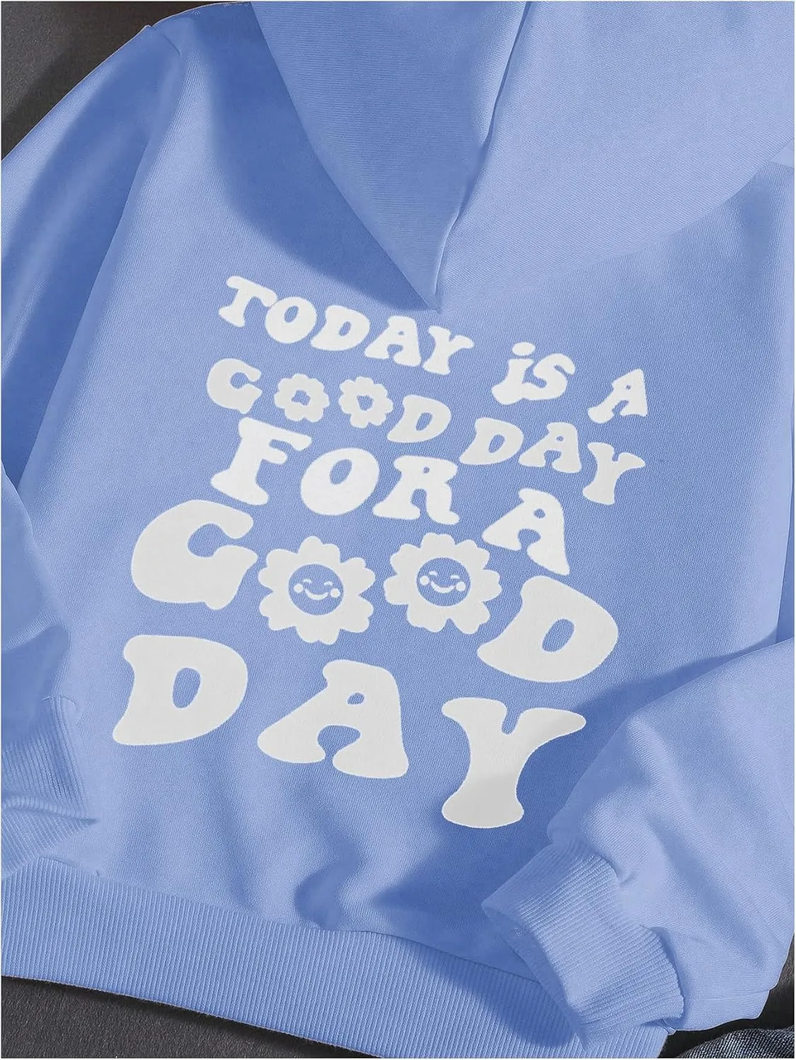 COZYEASE Girls' Letter Graphic Print Cute Hoodies Long Sleeve Pullover Hoodie Sweatshirt