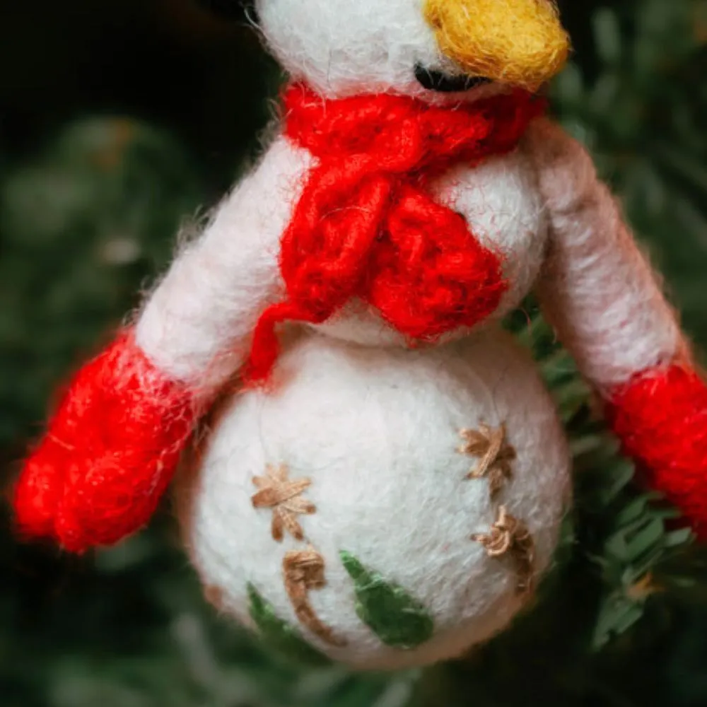 Felt Holiday Snowman Ornament