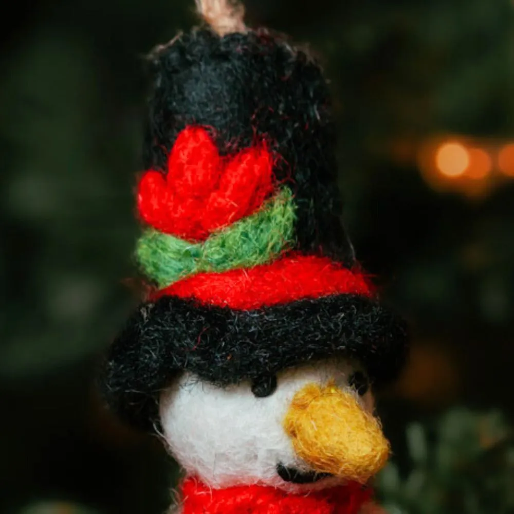Felt Holiday Snowman Ornament