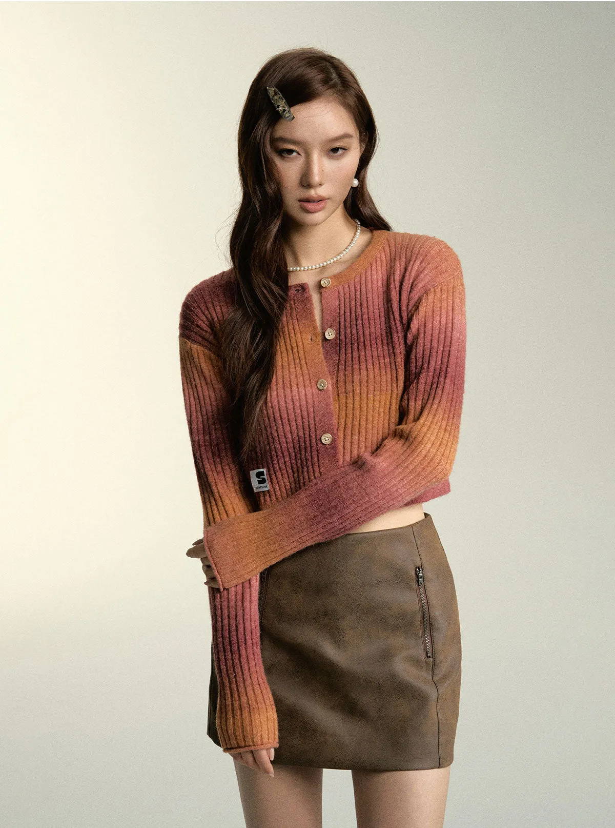 Gradient Knitted Cardigan