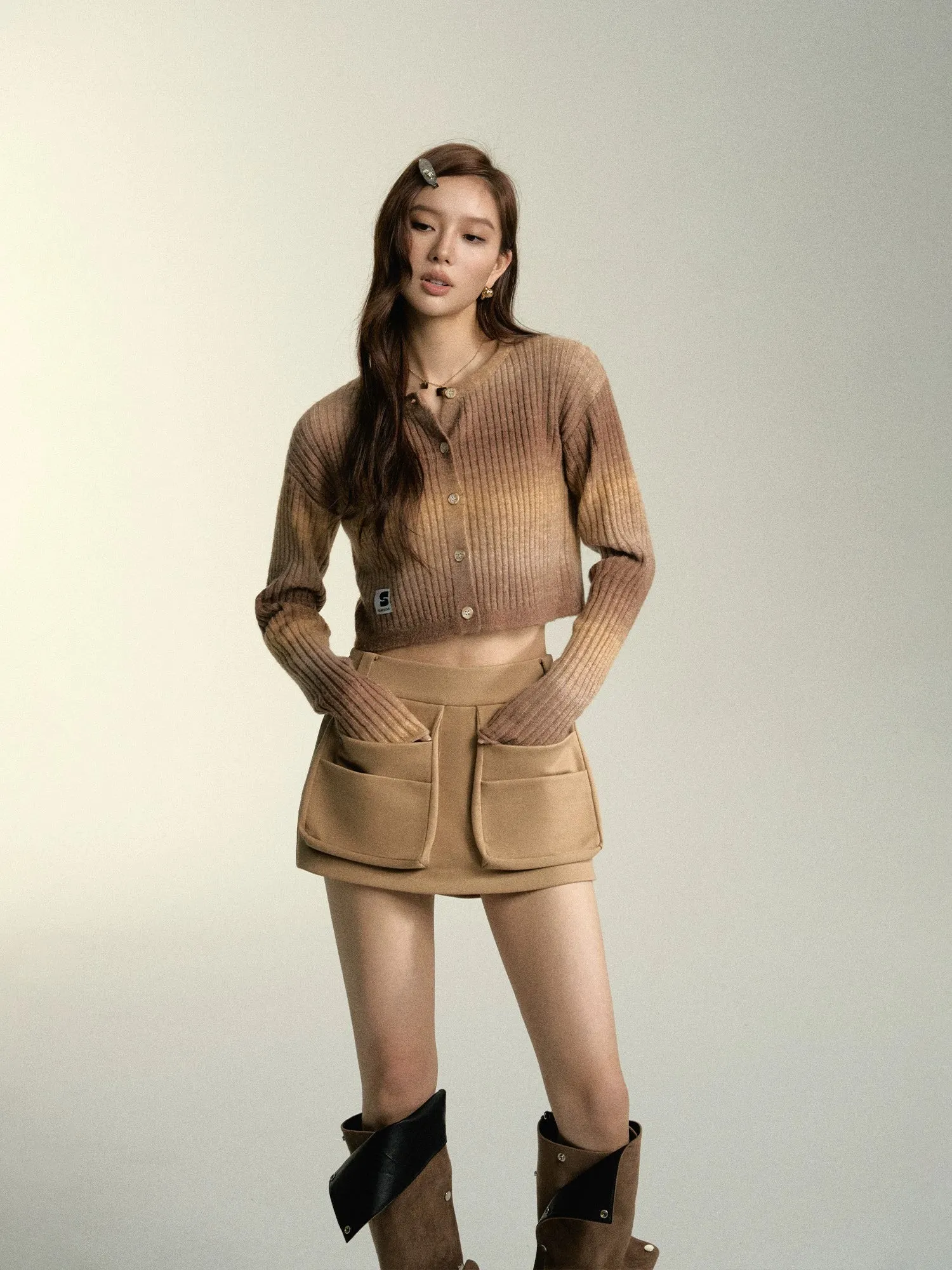 Gradient Knitted Cardigan