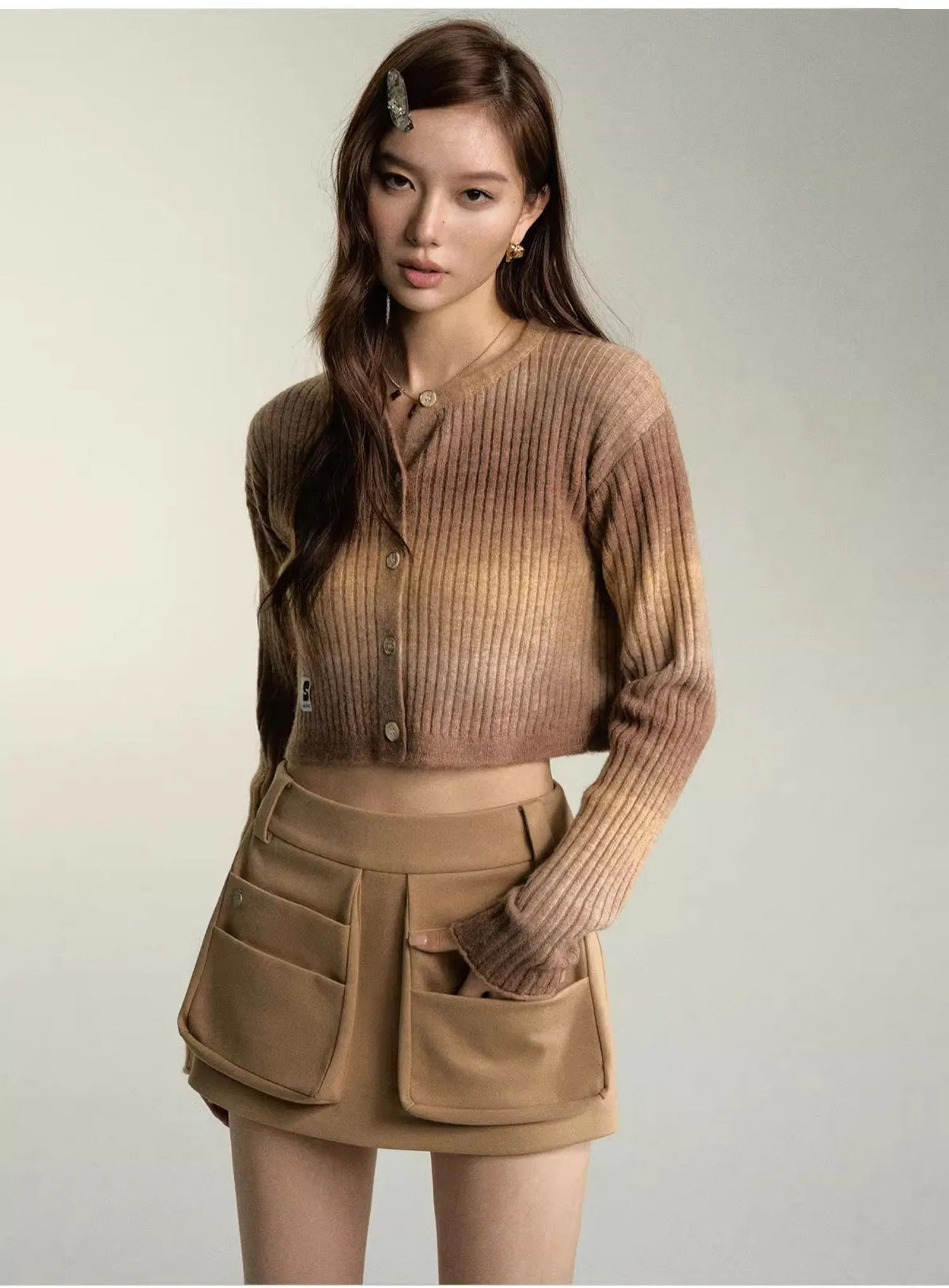 Gradient Knitted Cardigan