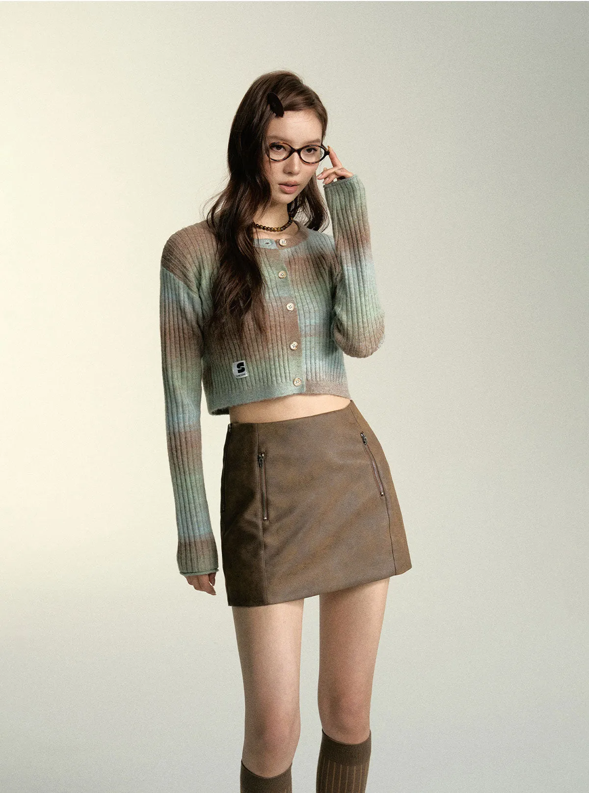 Gradient Knitted Cardigan