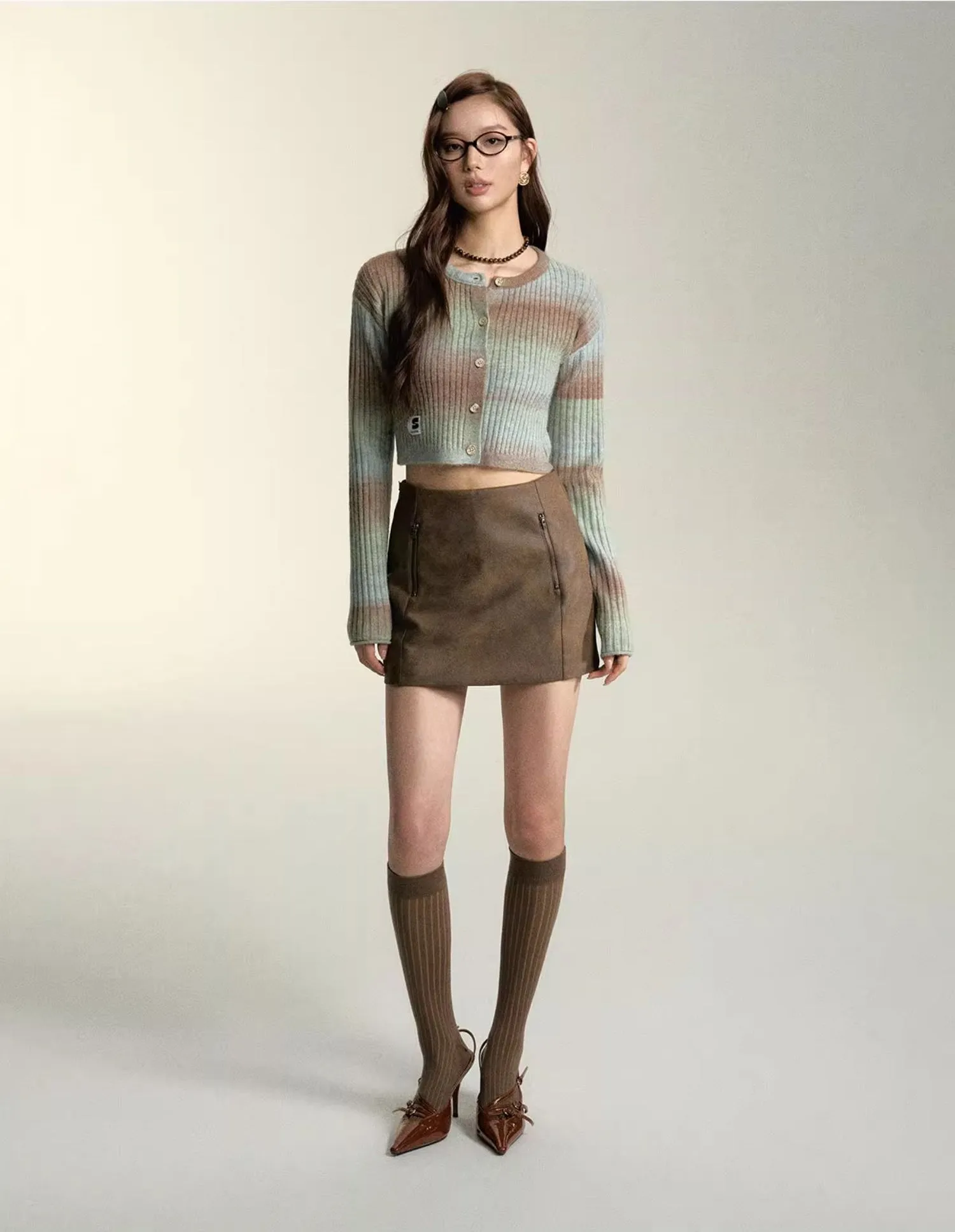 Gradient Knitted Cardigan