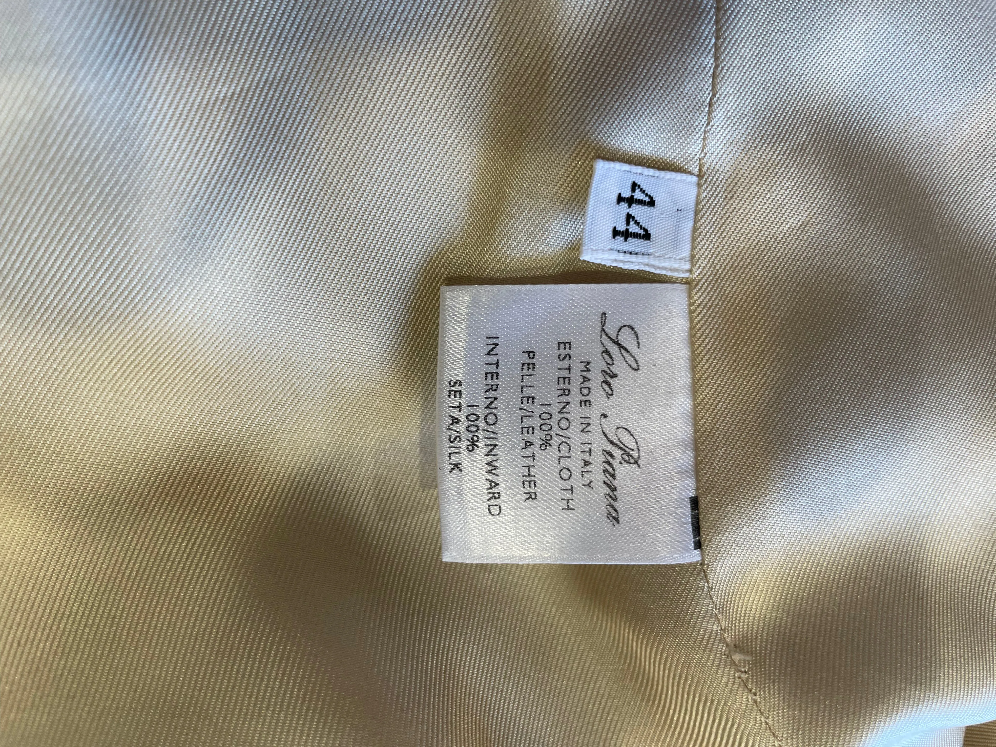 Loro Piana 2000s Beige Leather Blazer