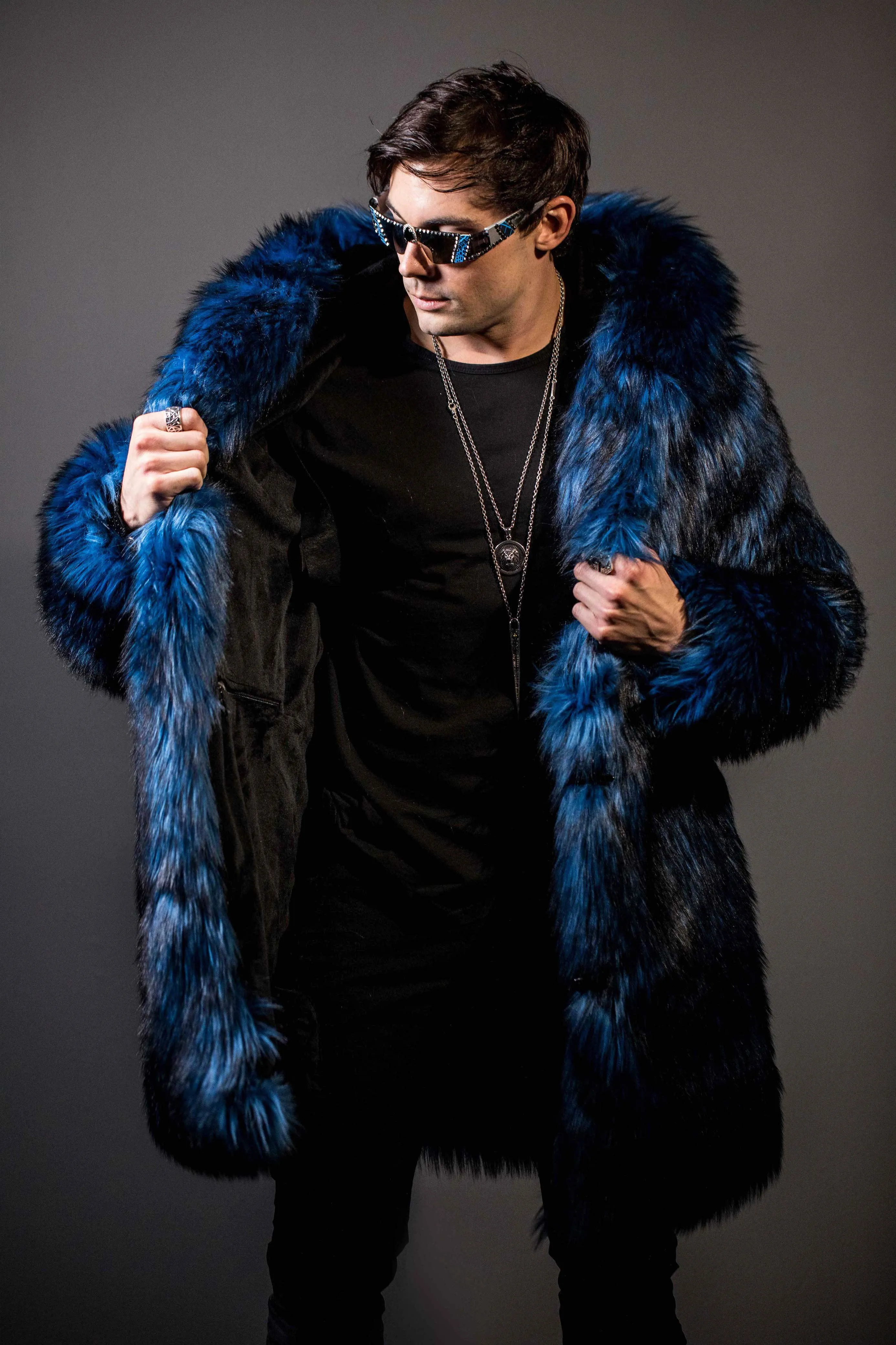 Men's Short Playa Coat in "Blue Wolf"