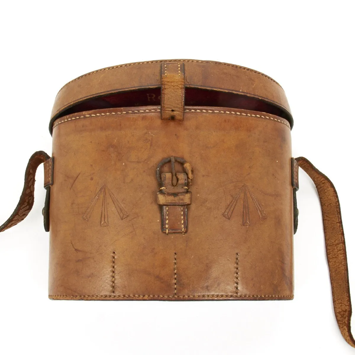 Original British WWI Officer Binoculars in Leather Case