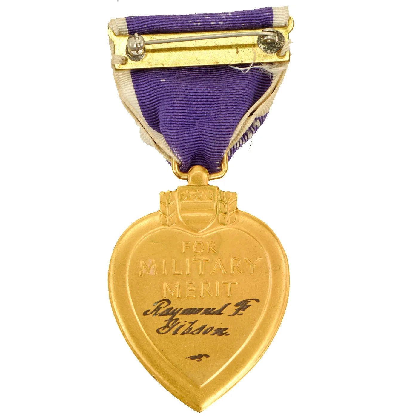 Original U.S. WWII Engraved Named Purple Heart Medal