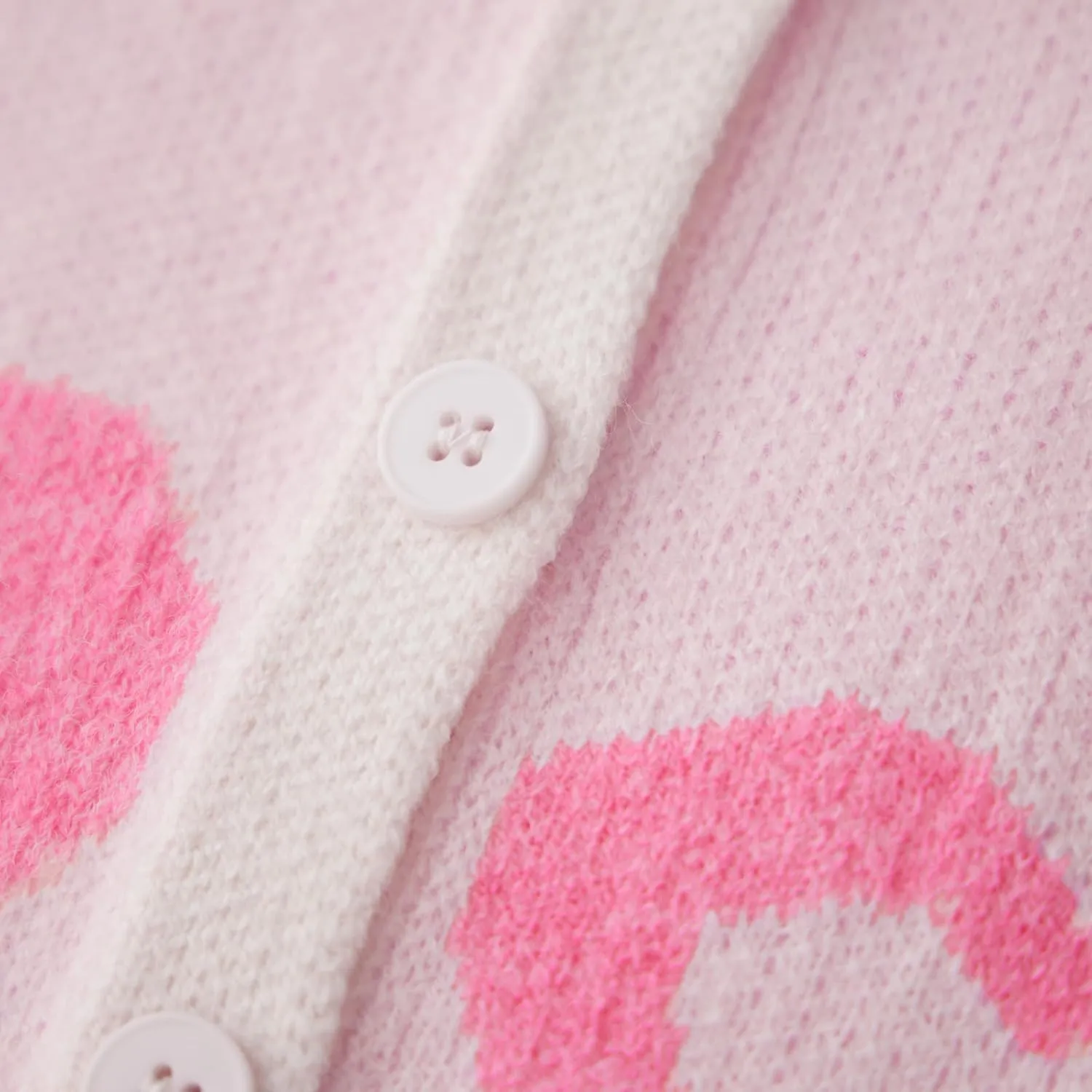 Women Valentines Crop Sweater Cardigan Love Long Sleeve Heart Printed Y2k Button Down Knitted Shirt Top